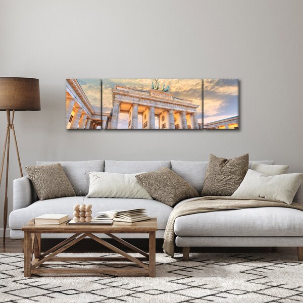 Obraz - Braniborská brána, Berlín, Německo (170x50 cm)
