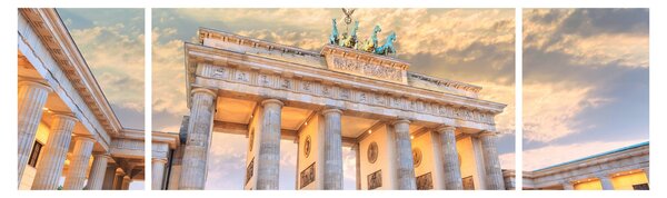 Obraz - Braniborská brána, Berlín, Německo (170x50 cm)