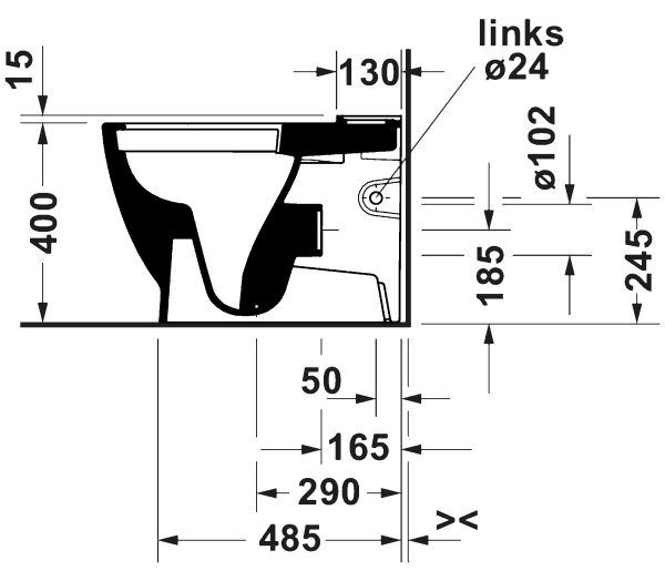 Duravit 20600900002 - WC kombi D-CODE keramika/lesklá bílá