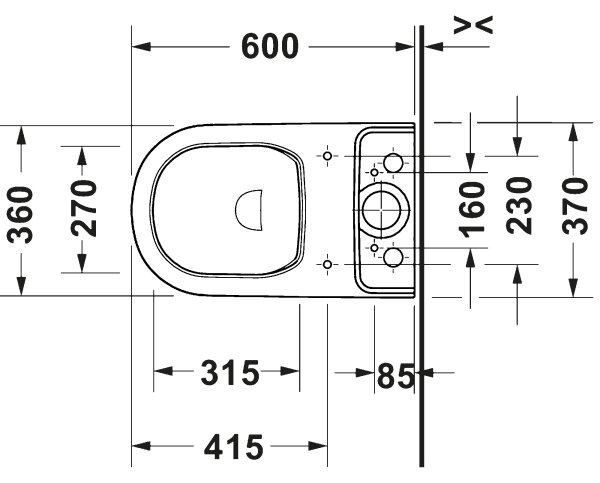 Duravit 20600900002 - WC kombi D-CODE keramika/lesklá bílá