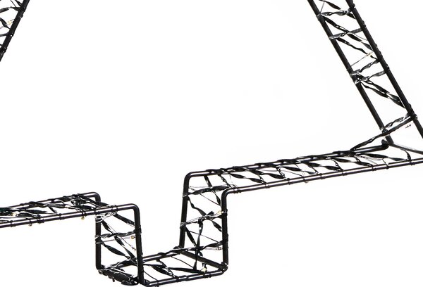 Venkovní dekorace LED LOFSEN Vánoční stromek 45/35/25 cm Černá