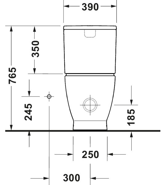 Duravit 20600900002 - WC kombi D-CODE keramika/lesklá bílá