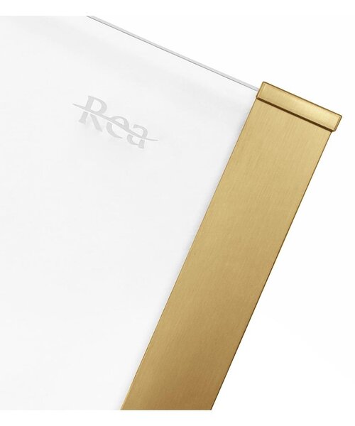 Rea Solar Brush Gold sprchový kout 90x90 cm čtvercový zlatá kartáčovaný/průhledné sklo REA-K9500