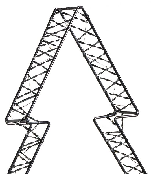 Venkovní dekorace LED LOFSEN Vánoční stromek 45/35/25 cm Černá