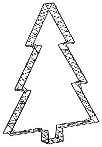 Venkovní dekorace LED LOFSEN Vánoční stromek 45/35/25 cm Černá