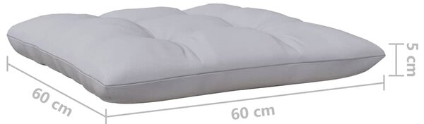 8dílná zahradní sedací souprava s šedými poduškami borovice 3096039
