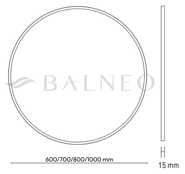 Balneo Corina zrcadlo 100x100 cm kulatý zlatá L0101030503-4