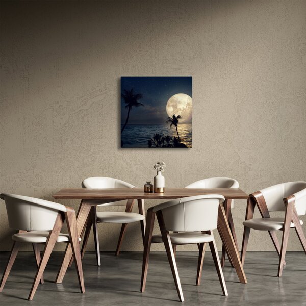 Obraz - Pláž za úplňku (30x30 cm)