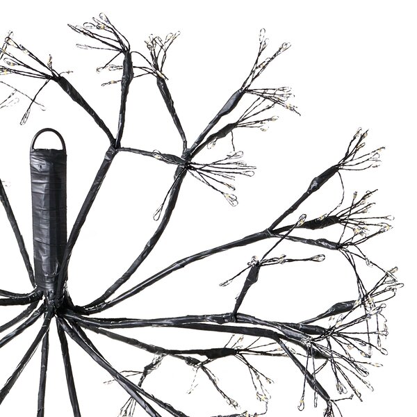 Sada 2 závěsných dekorací LED RACKSTA 30/25 cm Jmelí Černá