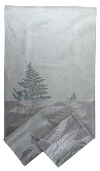 Sada 3 bavlněných utěrek 50x70 cm - kapradí