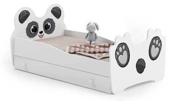 Dětská postel PANDA 140 × 70 cm s úložným šuplíkem