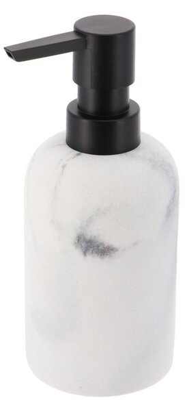 Dávkovač mýdla Everist Marble, bílá/s černými prvky, 300 ml