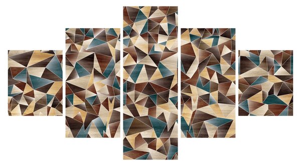 Obraz z trojúhelníků (125x70 cm)