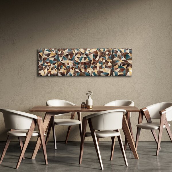 Obraz z trojúhelníků (170x50 cm)