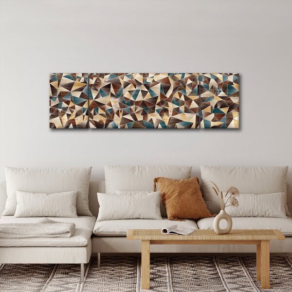 Obraz z trojúhelníků (170x50 cm)