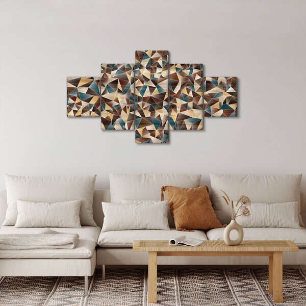 Obraz z trojúhelníků (125x70 cm)