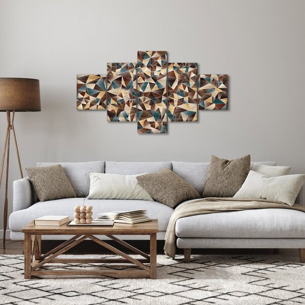 Obraz z trojúhelníků (125x70 cm)