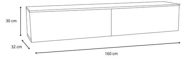 TV stolek NICOLE 160 cm – dub artisan