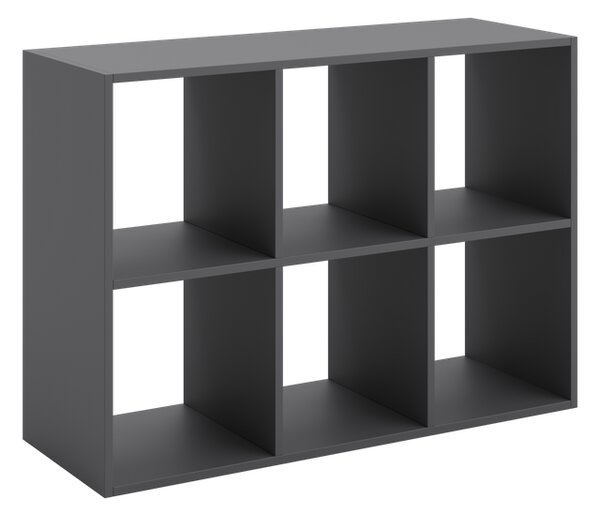 Knihovna LONI 2 × 3 – šedá