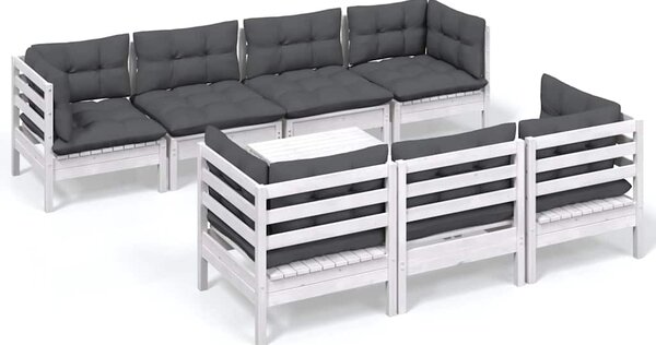 8dílná zahradní sedací souprava s poduškami masivní borovice 3096161