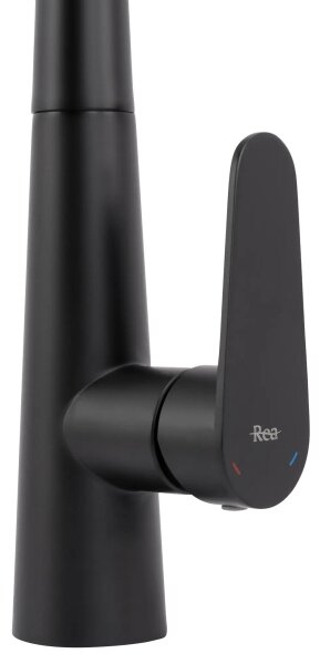 REA-B5313 - Dřezová baterie s vytahovací sprškou ROSS 43 cm černá