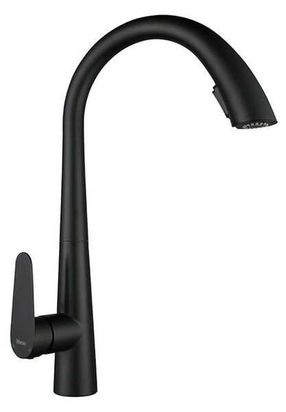 REA-B5313 - Dřezová baterie s vytahovací sprškou ROSS 43 cm černá