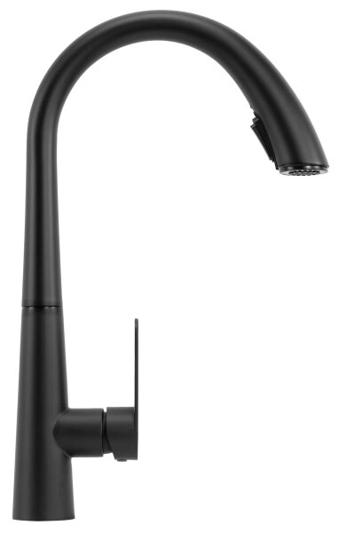 REA-B5313 - Dřezová baterie s vytahovací sprškou ROSS 43 cm černá