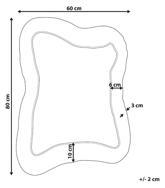 Zrcadlo PENCRAN 60 cm 80 cm Růžová