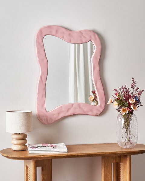 Zrcadlo PENCRAN 60 cm 80 cm Růžová