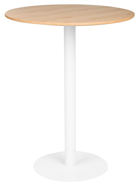 Barový stůl MORELLA Světle hnědá/Bílá 80 cm 80 cm