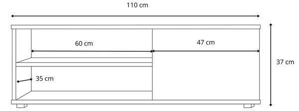 TV stolek VIVA 110 cm – dub artisan