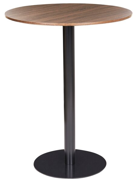 Barový stůl MORELLA Černá/Tmavě hnědá 80 cm 80 cm