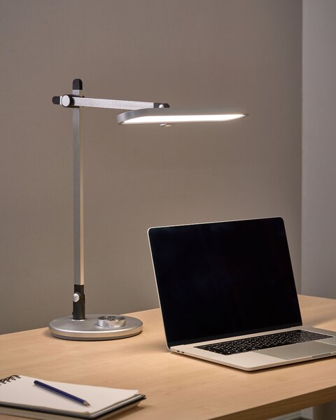 LED stolní lampa HYDRUS se stmívačem Stříbrná