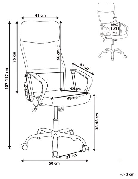 Kancelářská židle DESIGN Černá