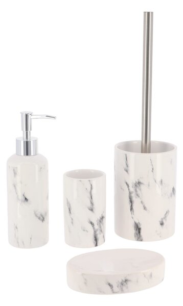 WC kartáč Nardi Marble, s chromovými prvky