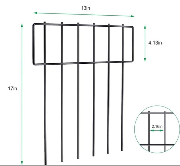 Ohrazení proti psům a králíkům - Nerezová ocel - 3 m x 43 cm - 10 kusů - Ochrana proti hrabání