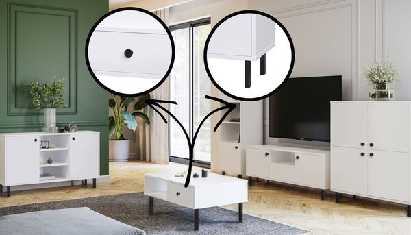 TV stolek VENUS – bílá