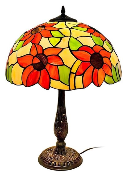 Brilagi - Tiffany vitrážová stolní lampa SUNFLOWER 2xE27/60W/230V