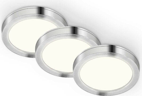 BRILONER TELEFUNKEN 3ks sada skříňkové svítidlo, pr. 6 cm, 1,8 W, 170 lm, hliník TF 205009TF