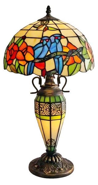 Brilagi - Tiffany vitrážová stolní lampa JUNGLE 1xE27/60W/230V + 1xE14/40W