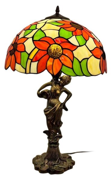 Brilagi - Tiffany vitrážová stolní lampa SUNFLOWER 1xE27/60W/230V