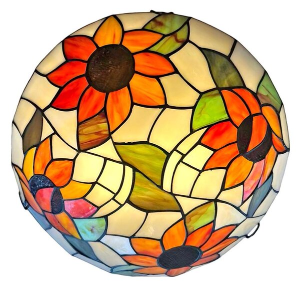 Brilagi - Tiffany vitrážové stropní svítidlo SUNFLOWER 2xE27/60W/230V pr. 40 cm