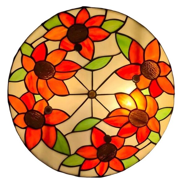 Brilagi - Tiffany vitrážové stropní svítidlo SUNFLOWER 3xE27/60W/230V pr. 40 cm