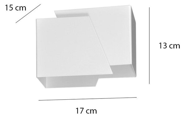 Nástěnné svítidlo FROST – bílé, 1× G9, šířka 18 cm