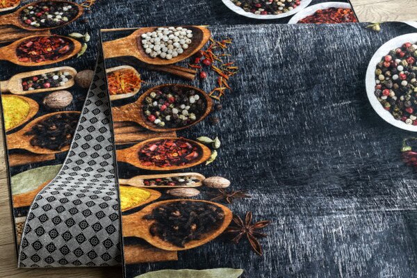 Protiskluzový běhoun LOTUS KITCHEN 40580 šedý / žlutý
