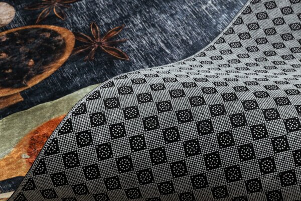 Protiskluzový běhoun LOTUS KITCHEN 40580 šedý / žlutý
