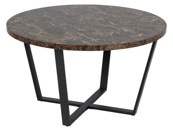 Amble konfereční stolek černý/hnědý Ø77cm