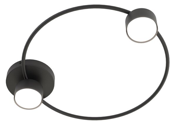 Stropní svítidlo LUCIO 2 – černé, 2× GX53, šířka 48 cm