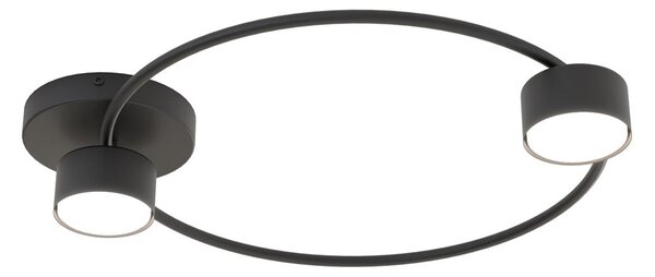 Stropní svítidlo LUCIO 2 – černé, 2× GX53, šířka 48 cm