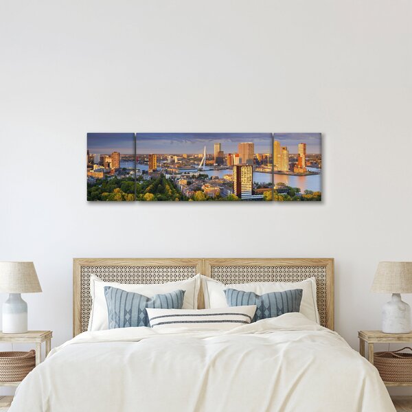 Obraz - Panorama Rotterdamu, Nizozemsko (170x50 cm)